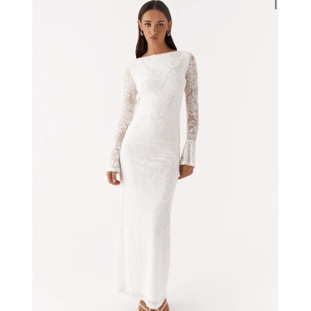 Peppermayo White Lace Maxi Dress